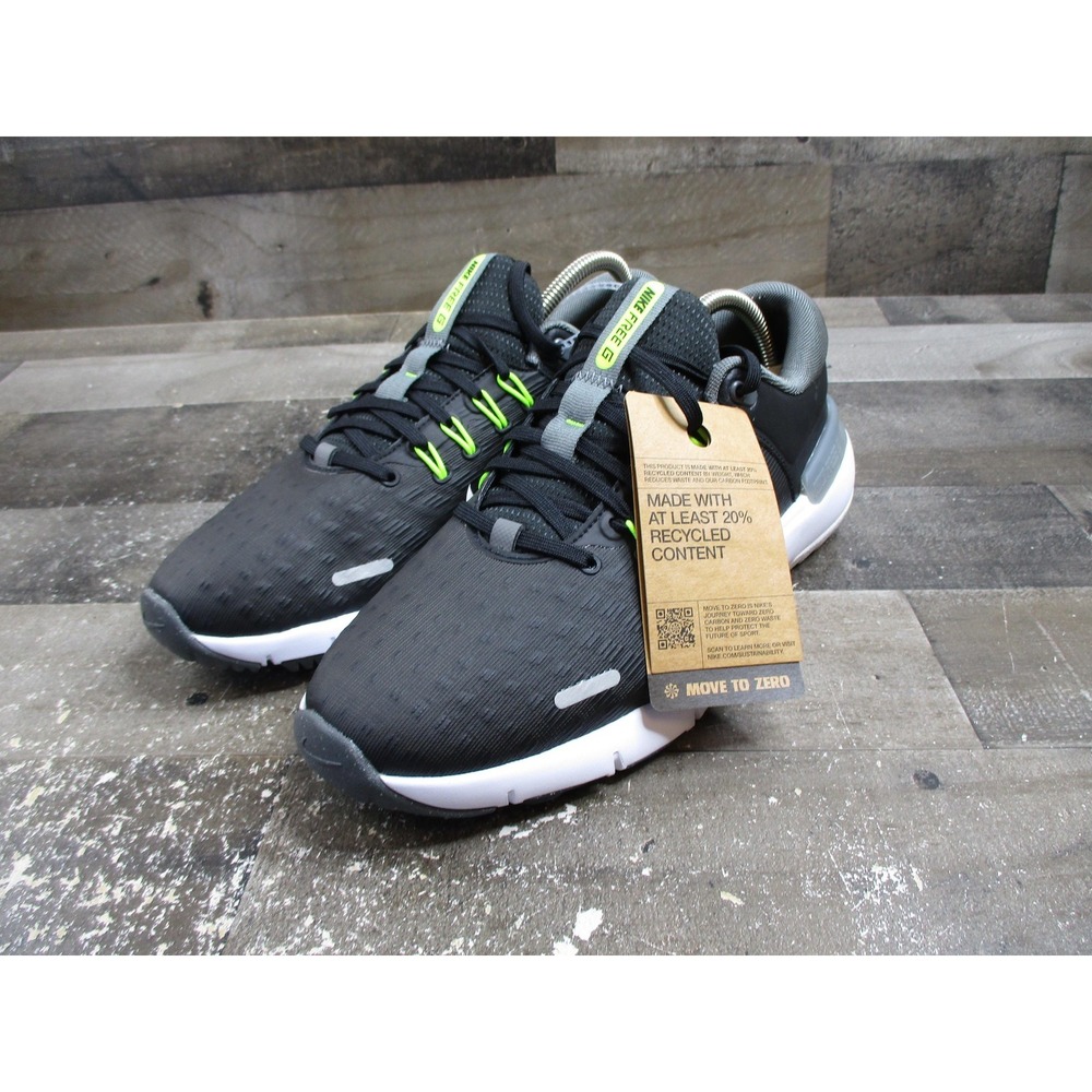 Nike Free G Running Shoes Mens Size 9 Black Gray White Volt Sneakers FN0332-001